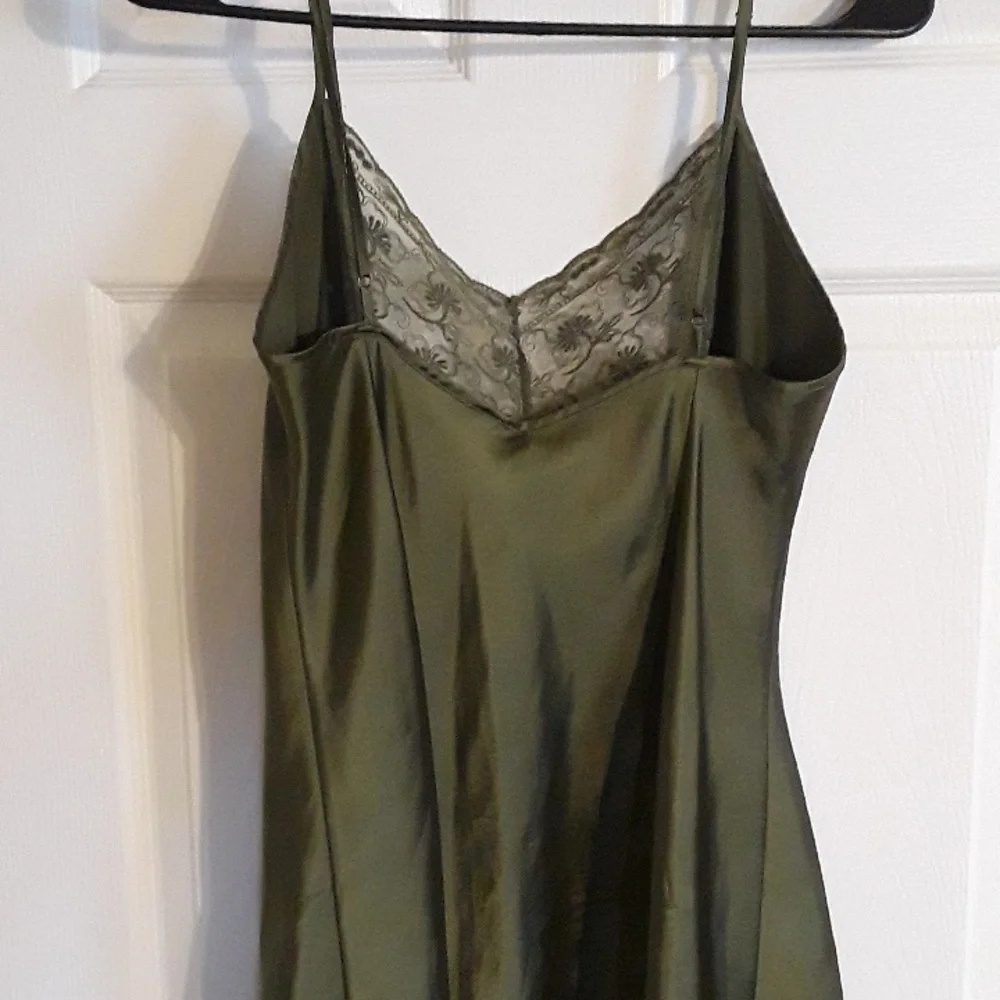 Victoria's Secret vintage Olive slip mesh lace satin lingerie dress - Picture 9 of 11